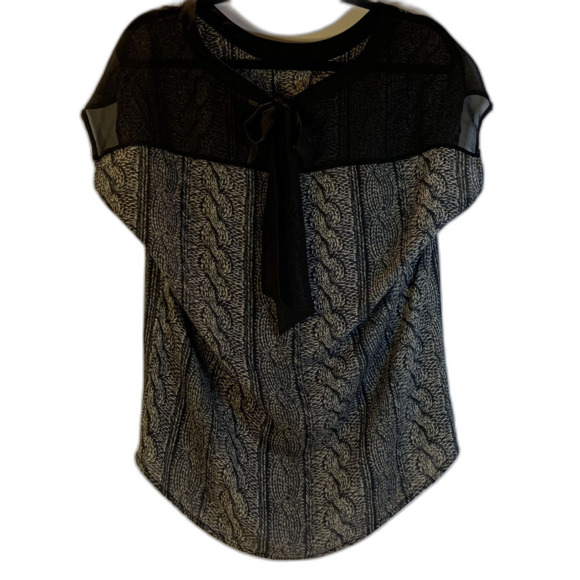 Bellatrix NORDSTROM Black Geometric‎ Open Back Tunic Blouse Size S - Picture 3 of 7